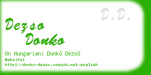 dezso donko business card